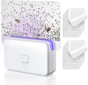 LFSYS Fruit Fly Traps for Indoors (1 Device+10 Refills) Plug in Fly Trap for Gnats, Fruit Flies, Flying Insects Sleek Design Indoor Safe