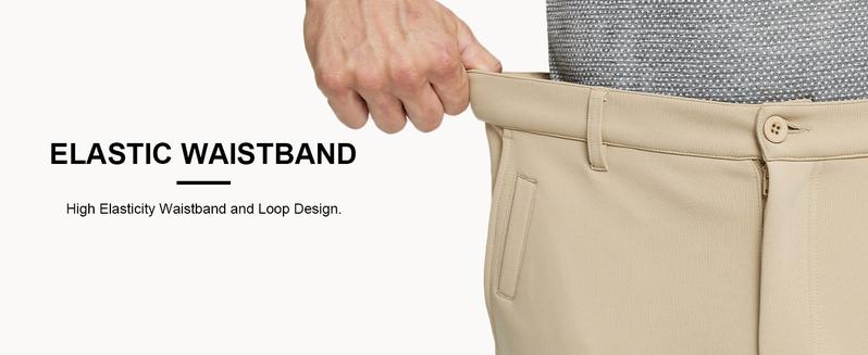 MAELREG Men’s Golf Fleece Pants Warm Windproof Stretch Casual Outdoor Trousers Daily Wear 30"/32"/34"