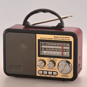 Multifunctional retro handheld radio, Bluetooth 5.1 speaker with TWS and USB/TF playback—a versatile holiday gift for family, friends, and music lovers