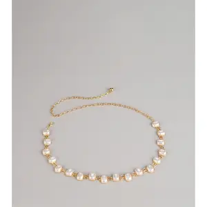 Polished Details Pearl Chain Belt