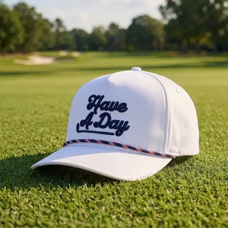 Breezy Golf Golf Rope Cap – Limited Edition Have A Day Snapback Hat, Lightweight Breathable Performance Cap for Golf and Casual Wear