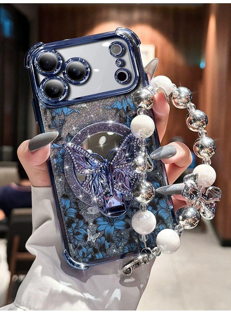 Suitable for Apple 17 Pro Max Phone Case iPhone 16 High-end Protective Cover 15 Plus Flower