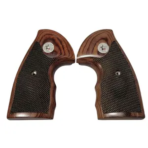 Colt Python Rosewood with Checkering Panels with Texas Star Medallion for Colt Python Panels