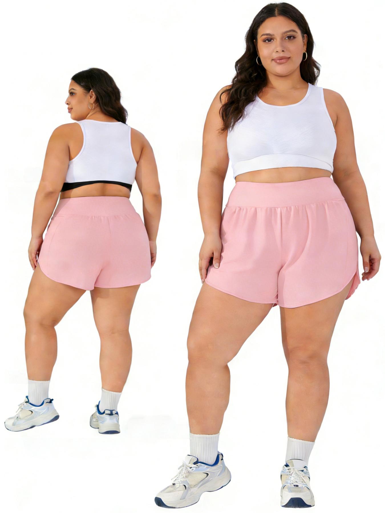 1pcs Women'S Sports Pink Half Skirt, Elegant Half Waist Summer Skirt , Breathable Slim Yoga Skirt with Built-in Shorts, Anti-Exposure Running Fitness Tennis Skirt, Solid Color Flared Silhouette, Office/Date/Weekend Essentials