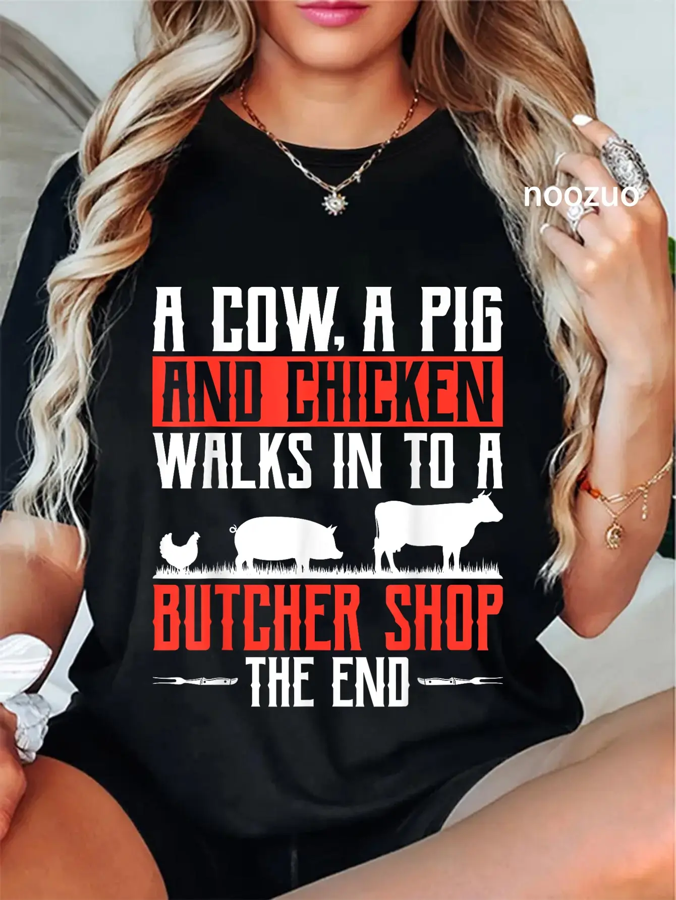 100% Cotton Butcher For Men Meat Cutter Cutting Meat Market Butcher Shop T-Shirt