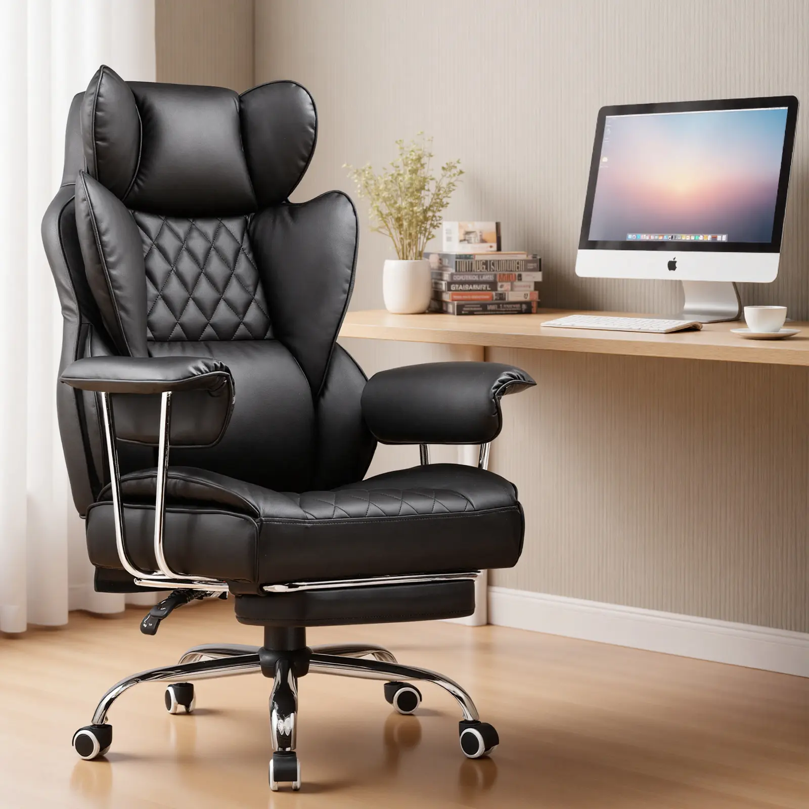 GTPLAYER Adjustable Ergonomic Big and Tall Office Chair - Pocket Spring Support, Outward Fixed Soft Armrests, Footrest, Wide Comfortable Desk Computer Chair [2026 Promotion], Adjustable Ergonomic Chair, Oversized,summerwins,dorm essentials,home decor