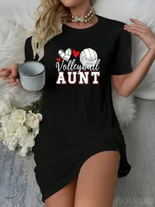 Volleyball Aunt Of A Volleyball Player Aunt Casual Dress