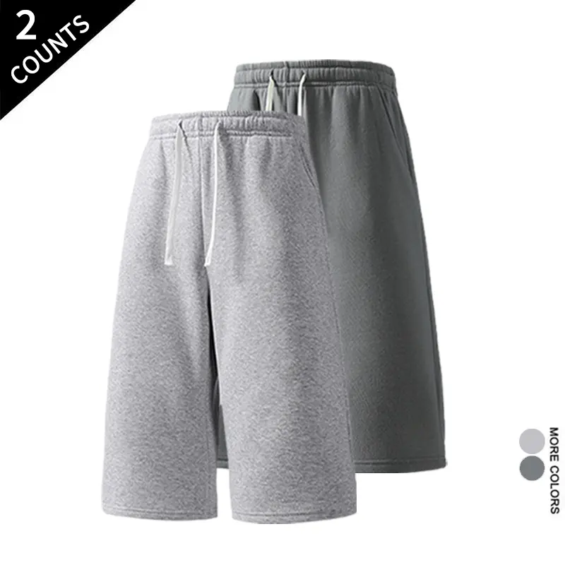 Men's 7 Inch Wide Leg Sweat Shorts 2 Pack Comfy Streetwear essential day to night regular fit fall winter on trend must have fashion forward street style chic look stylish wardrobe staple timeless