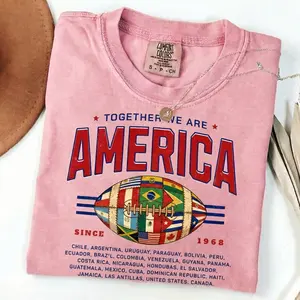 Comfort Colors Together We Are America Shirt, American Football Shirt, Latin American Pride Tee, Hispanic Heritage Puerto Rico Unisex Shirt