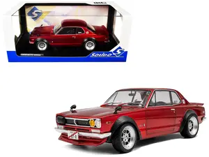 1970 Nissan Skyline (C10) Hakosuka RHD (Right Hand Drive) Red Metallic 1/18 Scale Solido S1813002
