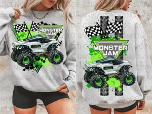 Monster Jam Event Alien Invasion Monster Truck Sweatshirt Youth and Adult 2 Sided Graphic Sweatshirt or T-shirt, Monster Jam shirt, Monster Truck shirt, Off-Road Motorsports Tee, Monster Truck Fan Gift, Youth clothing, summer outfit, Racing Fan Gift