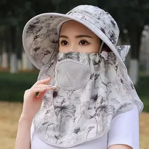 Sun Hat with Wide Brim, Sun Hat, Outdoor Travel Hat, Sun Protection Hat, Adult Round-top Thin Style