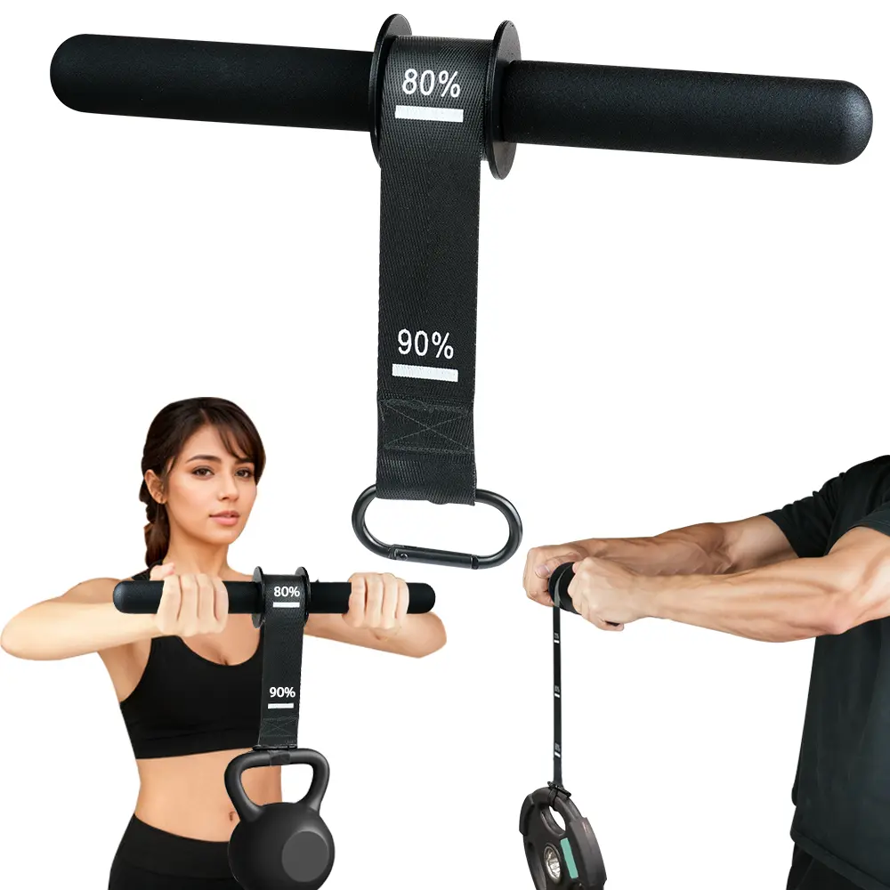 FitBeast Forearm Strengthener & Wrist Roller with Thickened Handle, Forearm Exerciser with Adjustable Nylon Strap, 220lbs Capacity - Ideal for Wrist, Forearm, Grip, and Arm Workouts, Grip Strength Trainer