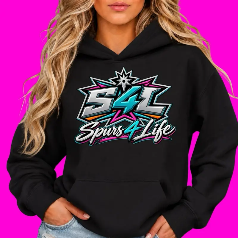 Women’s Spurs 4 Life Logo Graphic Premium Hoodie Sweatshirts Womenswear