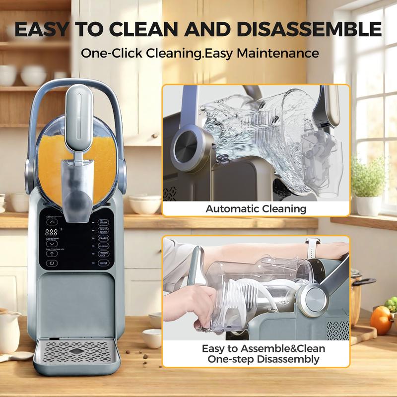 GSEICE 3L Slushy Machine Big Capacity for Easy Slushie Multi-Preset Soft Serve Slushie Machine Automatic Professional Frozen Drink Maker Slushie machine Slush Machine for Sale