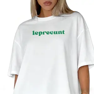 Leprecunt St Patrick's Day, Y2K St Paddys Shirt, Vintage 90s Womens Retro Tee, Shamrock Irish Shirt, I Put The Double D's