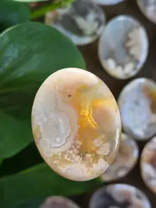 Flower Agate Worry Stone