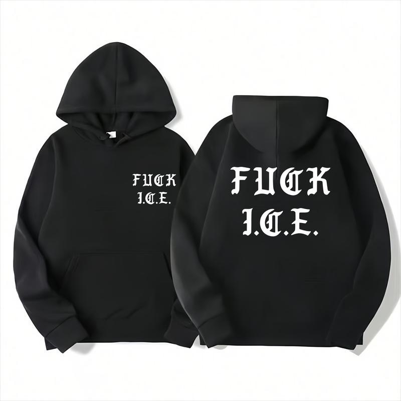 FCK ICE Old English Hoodie, Funny Political Shirts, Pro Immigration Tshirt, Anti-ICE Shirt, Anti-Trump Tee, Social Justice Shirt