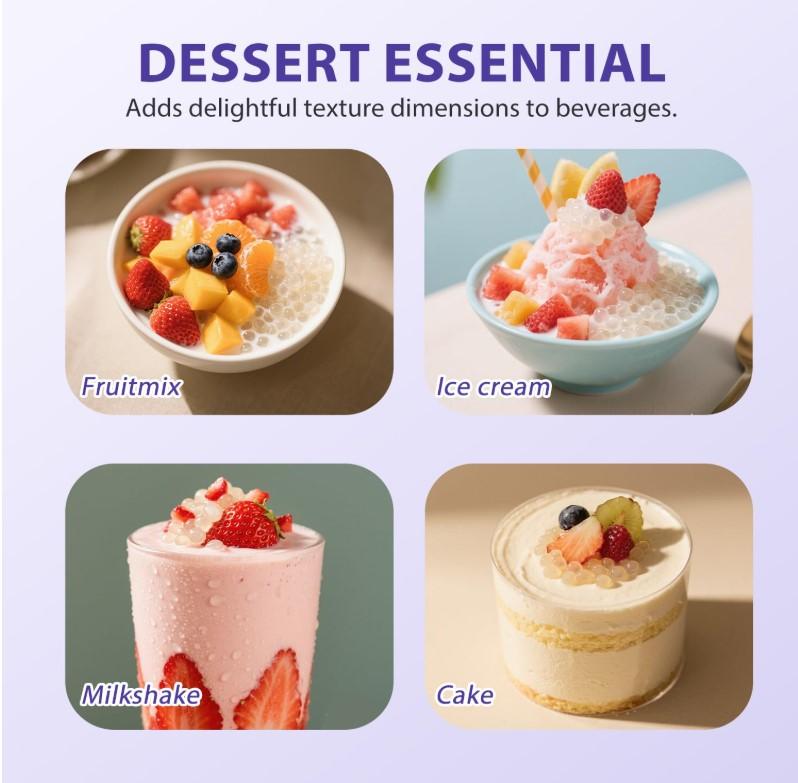 Soeos Small Tapioca Pearls for Asian Desserts, Bubble Tea, and Puddings, Quick-Cooking Sago Ball, Non-GMO, Gluten-Free,1.1 lbs (500g)