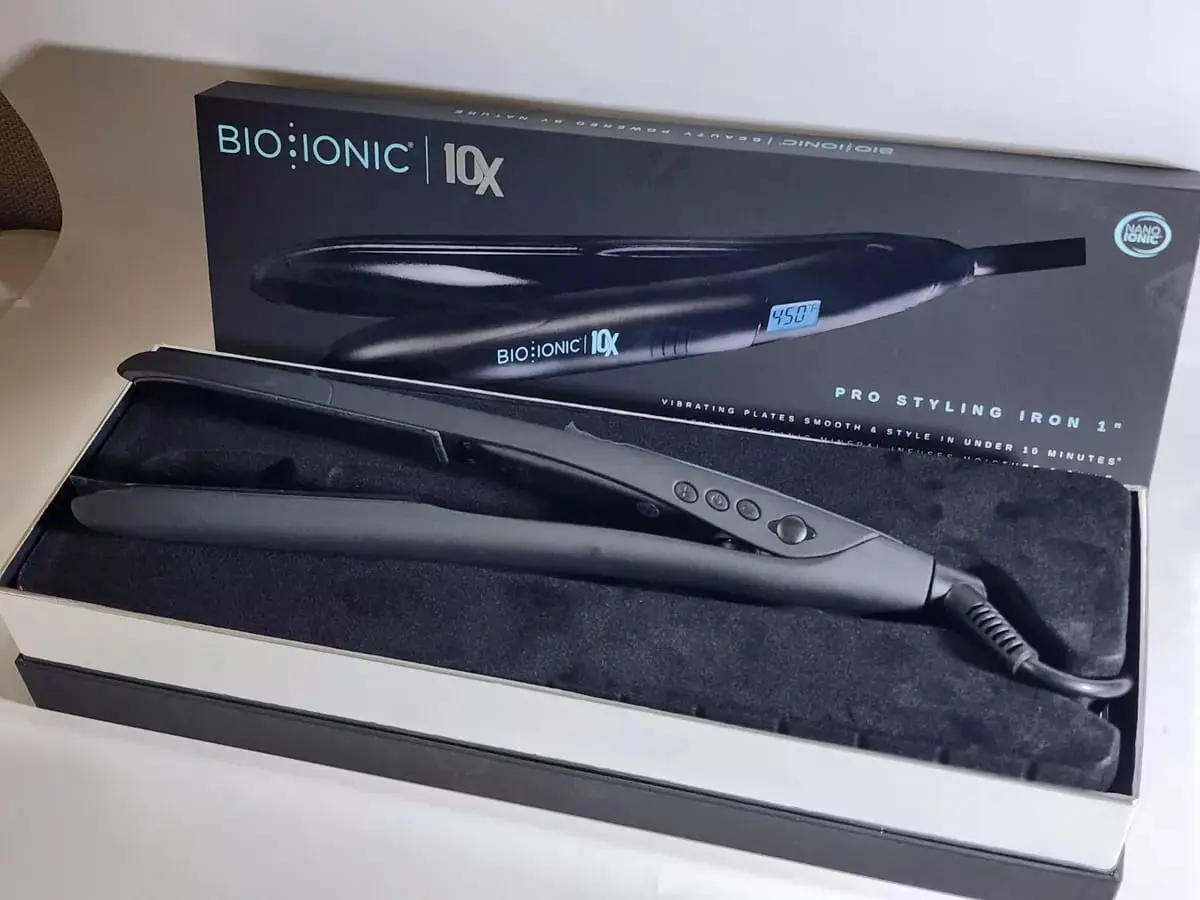 NEW Bio Ionic 10X Pro Styling Iron 1"-Nano Ionic-with Vibrating Plates