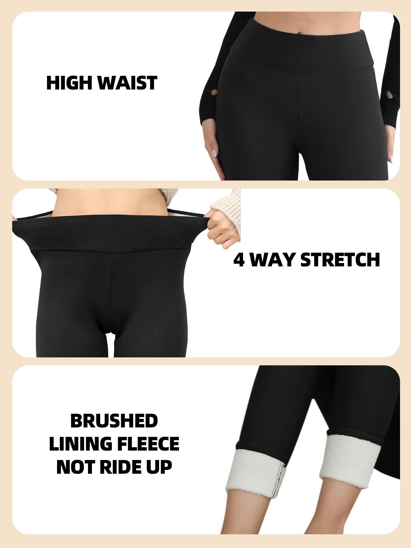 【LOCAL SHIPPING】3PCS Thermal Thick FLeece Lined Leggings for Winter Warm Against Cold, High Waist Women's Cozy Workout Wear Fleece Pants for Yoga Riding Casual Wear