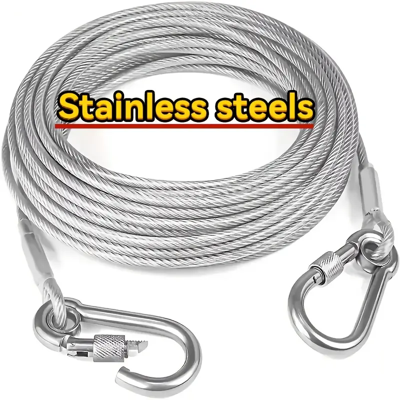 Upgraded Stainless Steel Portable Clothesline, Multi-Purpose Heavy Duty Retractable Rope for Indoor/Outdoor Laundry, Camping Accessories & Dorm Room Organization, Travel Drying Line with Strong Hooks, Laundry Products, Home Goods