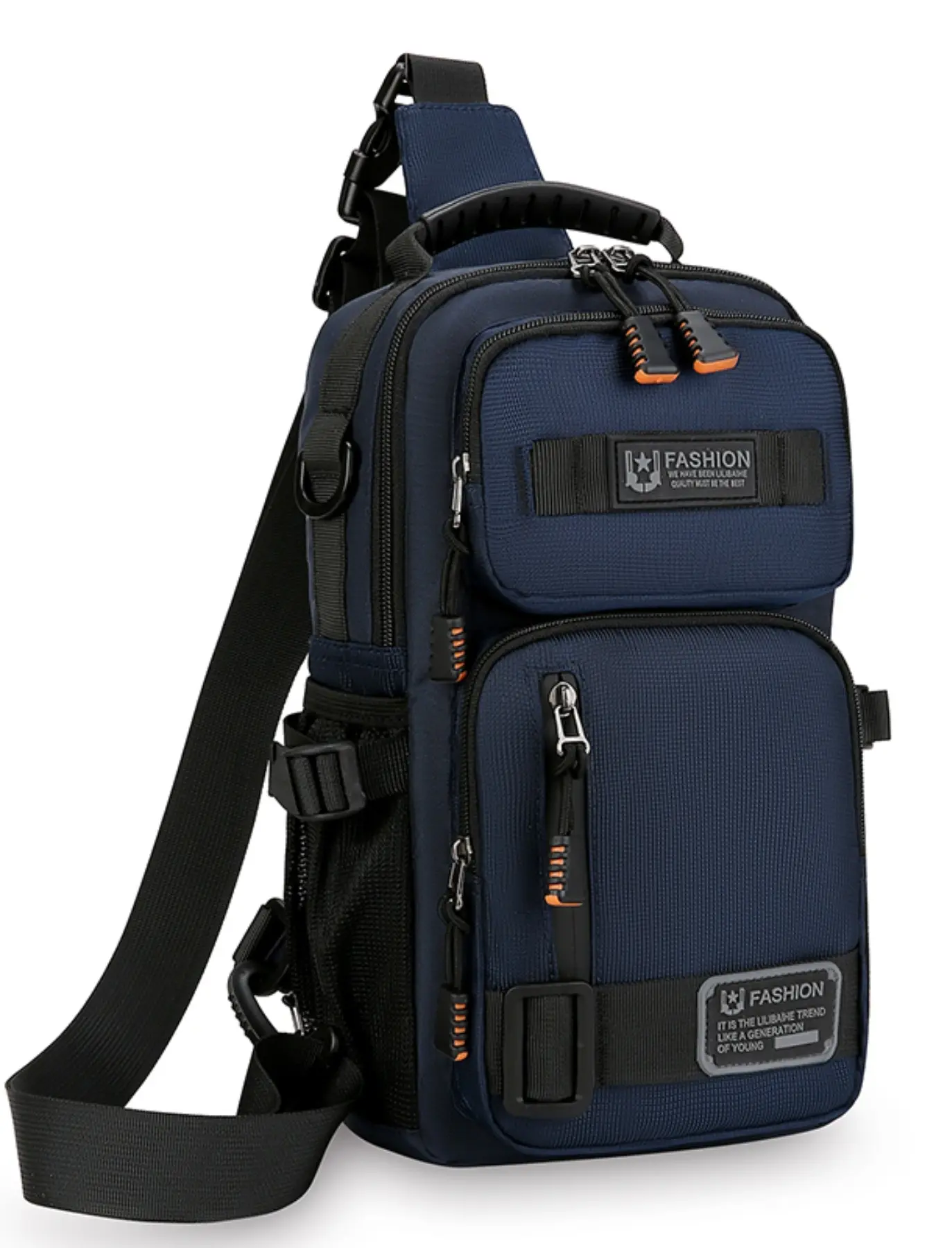Men's Large Capacity Multi-Pocket Casual Chest Bag, Single Shoulder Crossbody Pack, Lightweight Adjustable Travel Sports Pouch for Daily Use