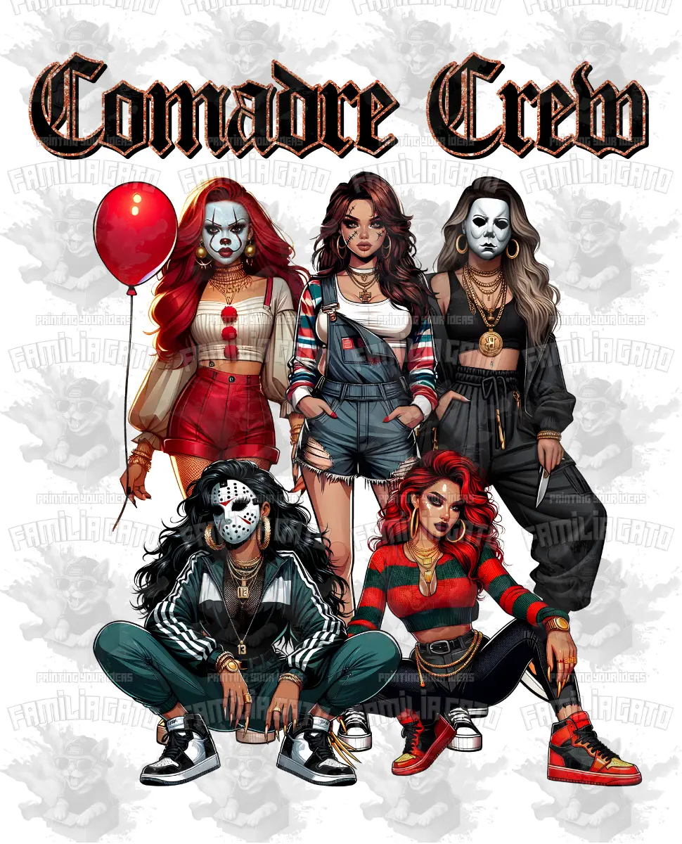 Comadre Crew #7 Hot Peel DTF Transfer, Specialty DIY Supply for Toys & Hobbies DIY Projects