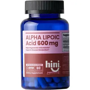 HINI Alpha Lipoic Acid 600mg 60 Capsules - Extra Strength ALA Antioxidant Supplement for Blood Sugar Support Nerve Health Energy Metabolism Anti-Aging High Potency Easy-to-Swallow 2-Month Supply
