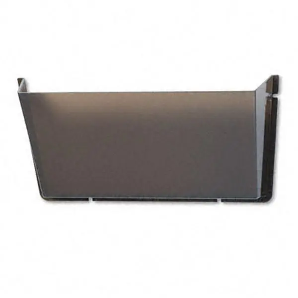 Deflect-O 63202 Unbreakable Plastic Desk Organizer Docupocket, Single-Pocket Wall File for Letter Size, 14.5" W x 6.5" H x 3" D, Smoke Finish
