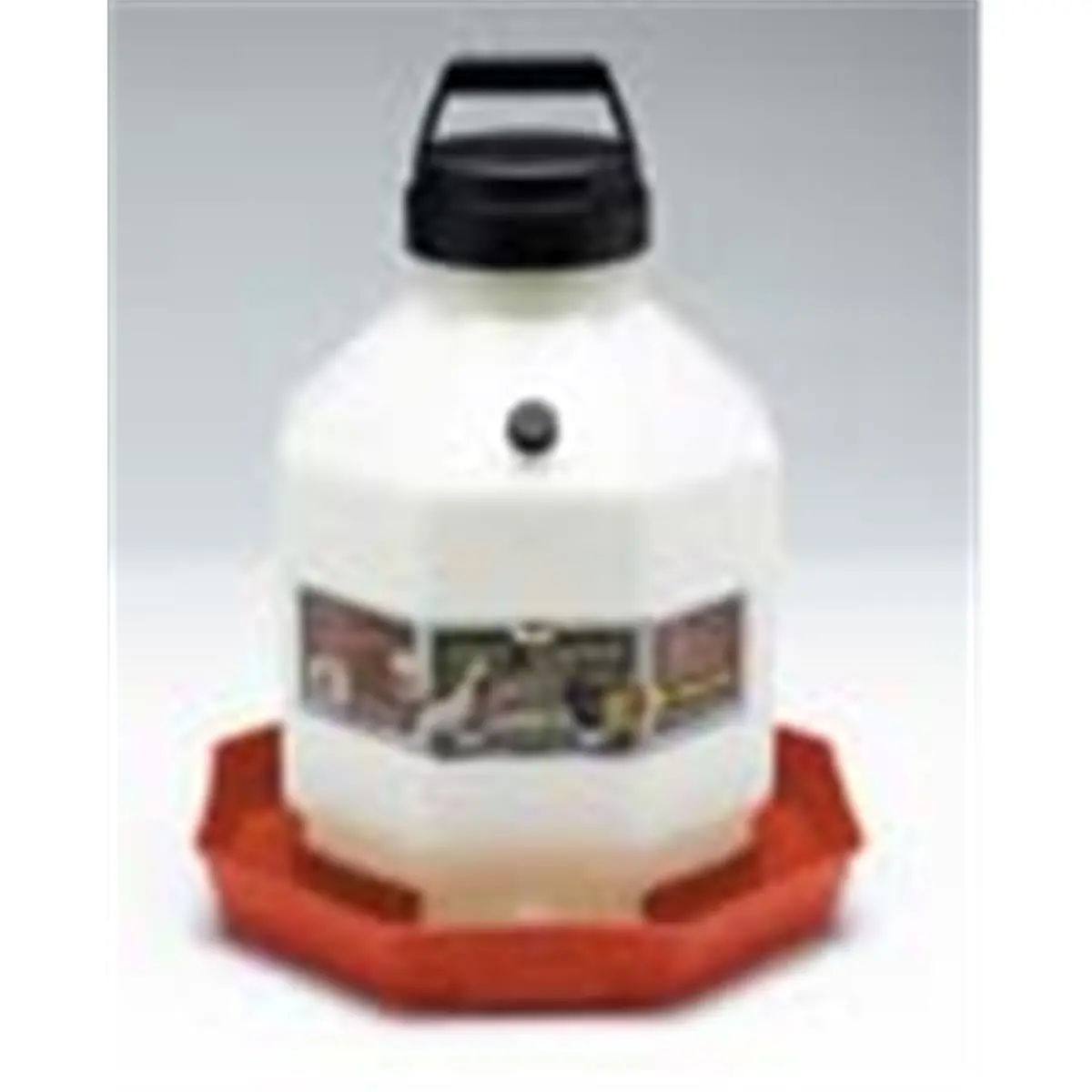 212 MAIN Automatic Poultry Water Feeder - 3 Gal Compact White-Red HDPE Polyethylene Jar, Model PPF-3, Vacuum Seal, Rugged Grip, 15" x 15" x 14.75", Easy Transport Bird Pet Feeding Tool
