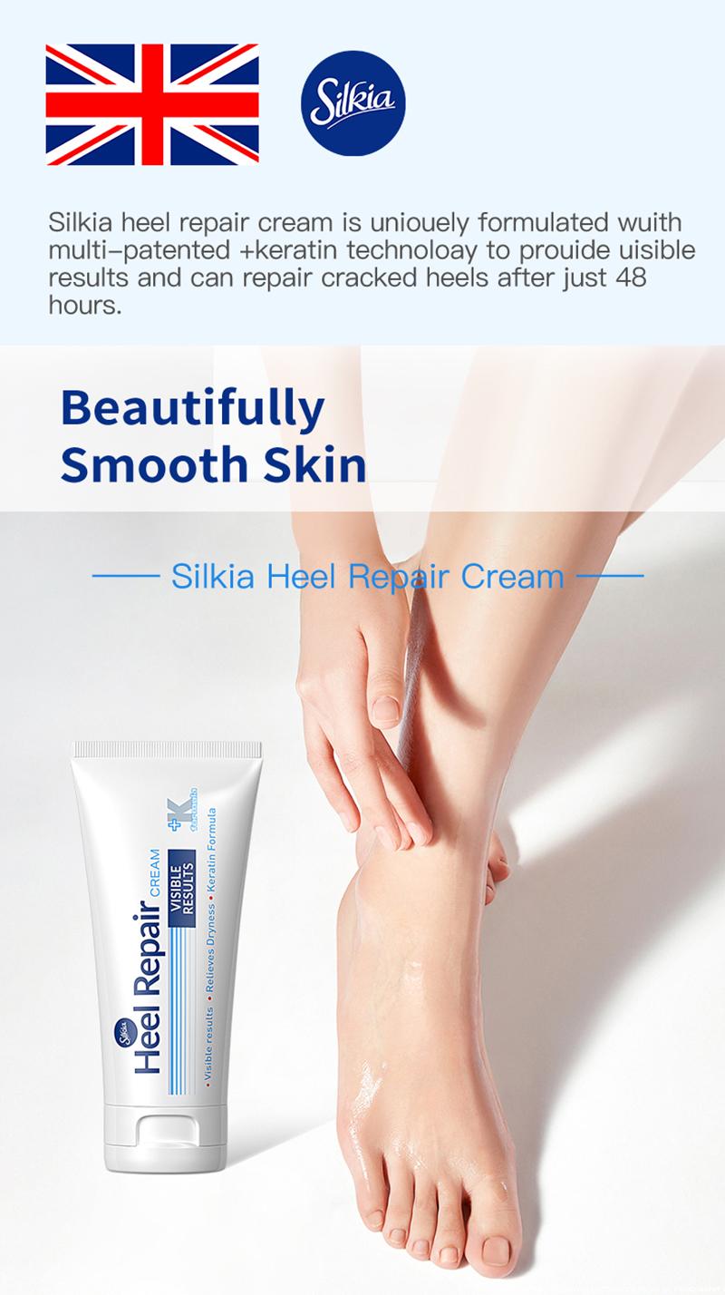 Silkia Heel Repair Cream 25% Urea Vitamin E Infused - Daily Care for Dry Cracked Feet FDA Approved Therapy Therapeutic