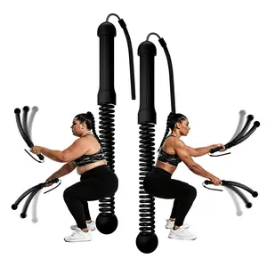 Cordless Battle Ropes for Home Gym, Weighted Ropeless Training Rope for HIIT, No-Jump Full-Body Workout Equipment for Men & Women