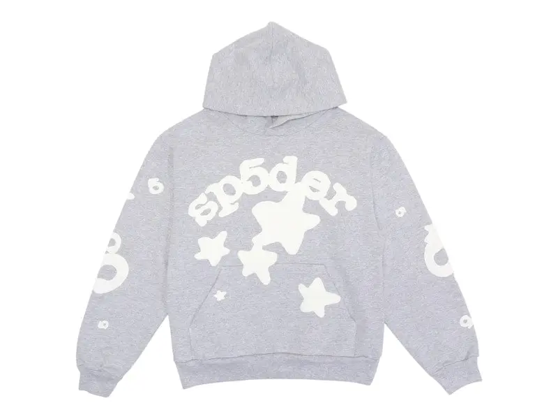 Sp5der Men's Beluga Hoodie Heather Grey, from StockX