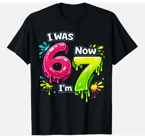 I was 6 Now I'm 7 Funny 67 Meme Years Old Birthday T-Shirt, Kid Youth Tshirt