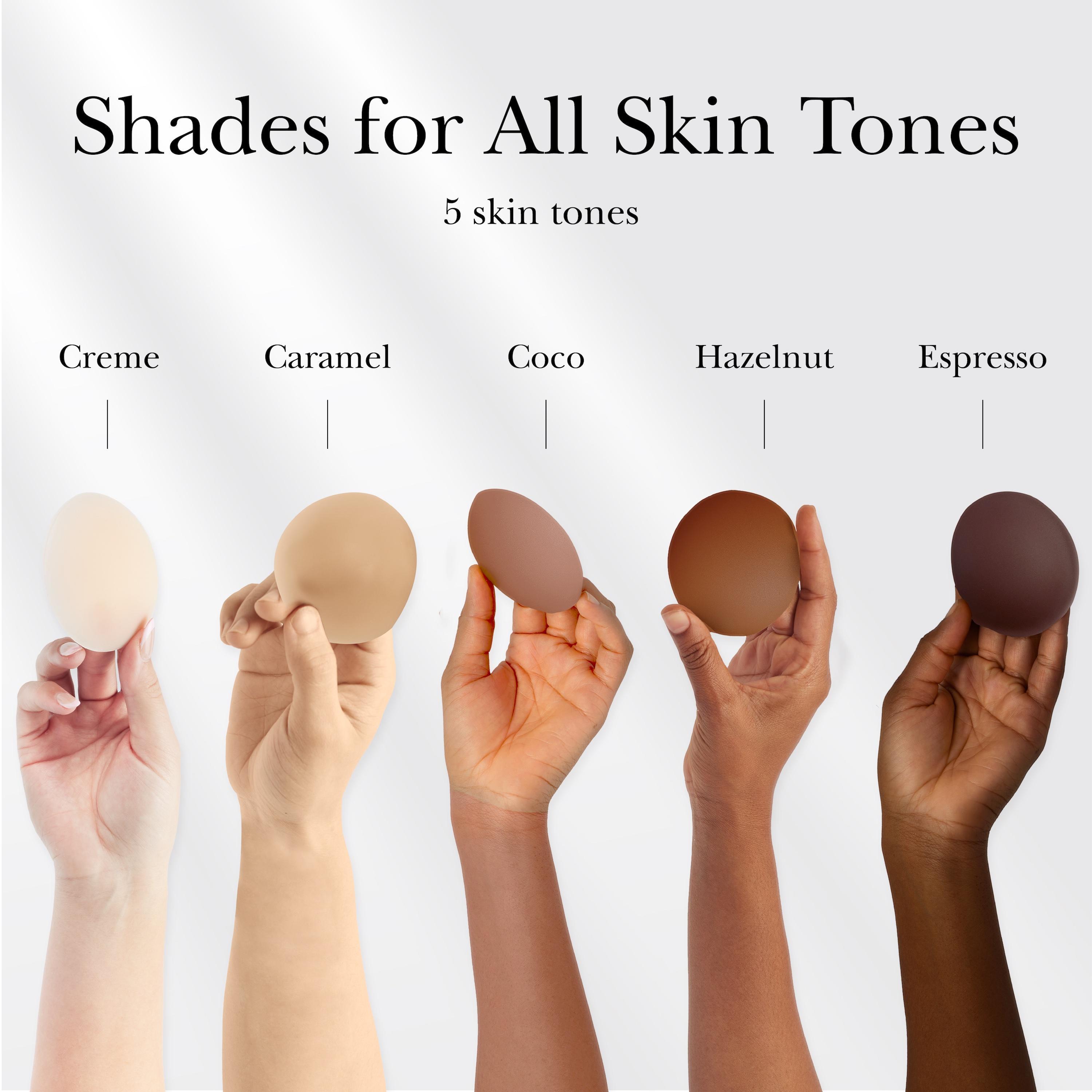 Nippies Skin Reusable Nipple Covers with Lift - Sticky Adhesive Silicone Pasties for Women All Day Strapless Comfort Travel Box Included - For A-DD Cups
