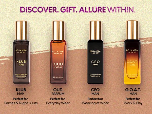 The Gentleman’s Gourmet by BellaVita Luxury | Perfume Combo Gift Set | Men’s Luxury Mini Set 4x20 ml – Oud, CEO Man, Klub Man & G.O.A.T. + Gourmand Collection 3x20 ml – Vanilla, Mango & Pistachio | Long Lasting, Vegan & Cruelty Free Eau De Parfum