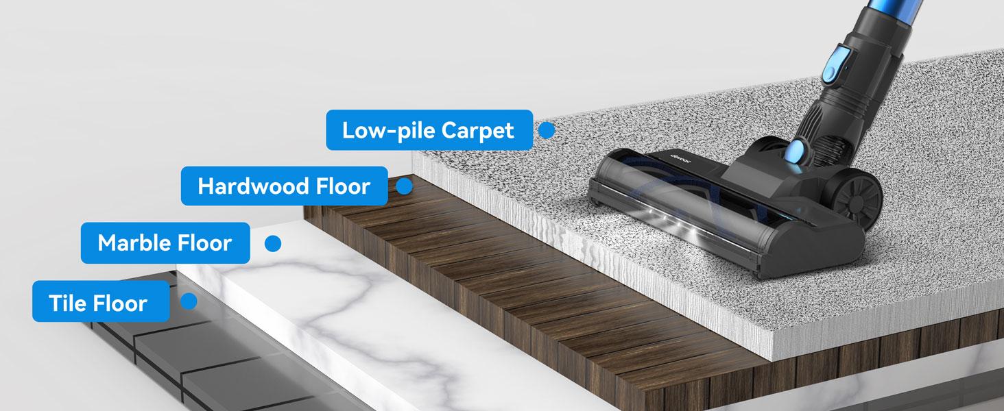 [FebFaves] Devoac N300 Cordless Vacuum, 8-in-1 Rechargeable Stick Vacuum, Lightweight and Designed for Everyday Home Cleaning, with up to 20kPa Suction and up to 40 Minutes of Runtime, for Hardwood Floors, Carpets, Tiles, cars, and Pet Hair