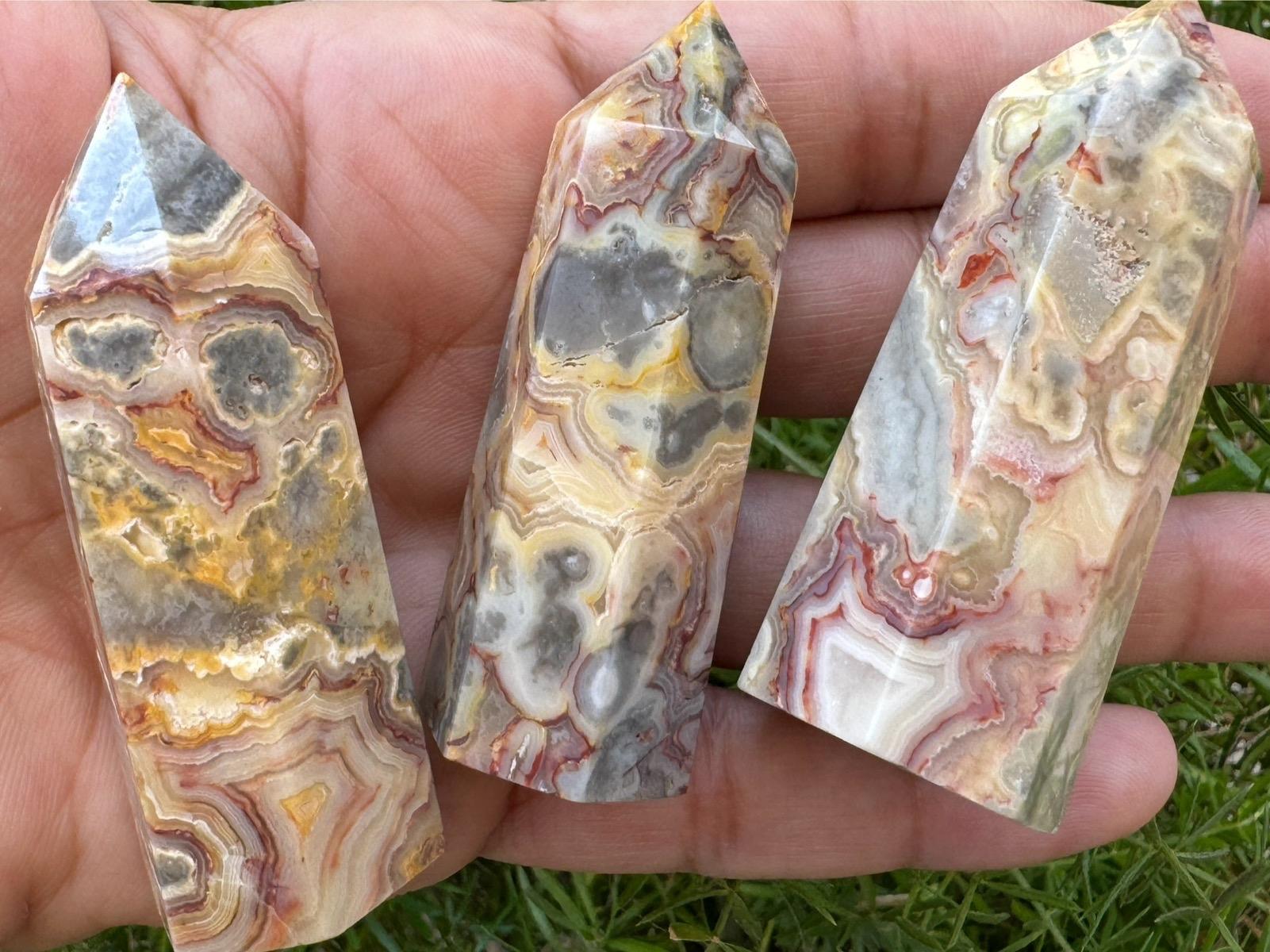 Crazy Lace Agate Towers from Urban Rutile
