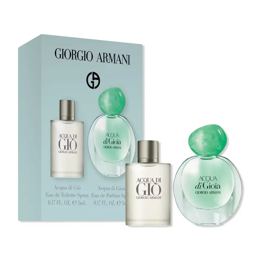 Giorgio Armani Acqua Di Gio Fresh 2-Pc Fragrance Ensemble Set Gift Box, Unisex 5ml Miniature Fragrance Set for Gifting
