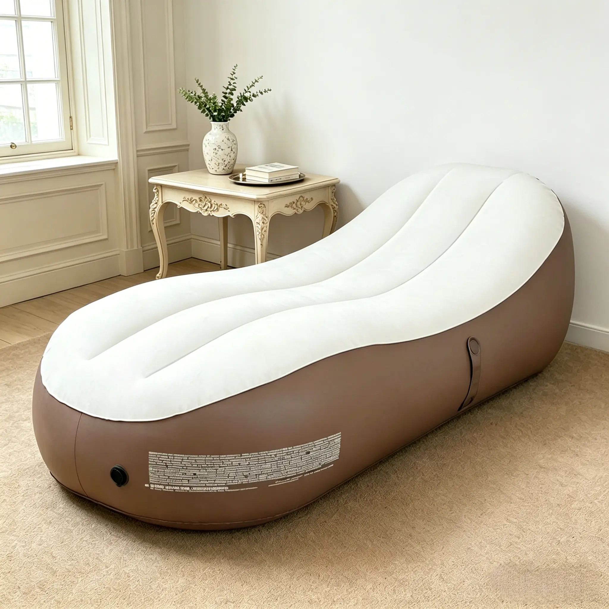 Ergonomic Inflatable Lounge Chair for Adults - Single Seat Family Relaxation, Waterproof Tear-Resistant PVC, High Backrest, 330 lbs Heavy Duty, 1 Size Fits All, Easy Setup, Outdoor Camping & Indoor Use