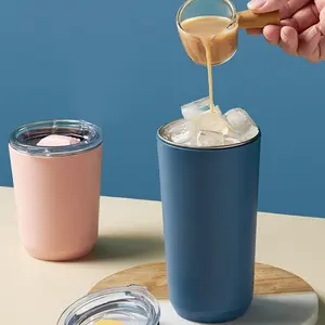 Mug, Stainless Steel Coffee Mug, Travel Mug with Lid, Outdoor and Office Portable Water Cup, 560ML