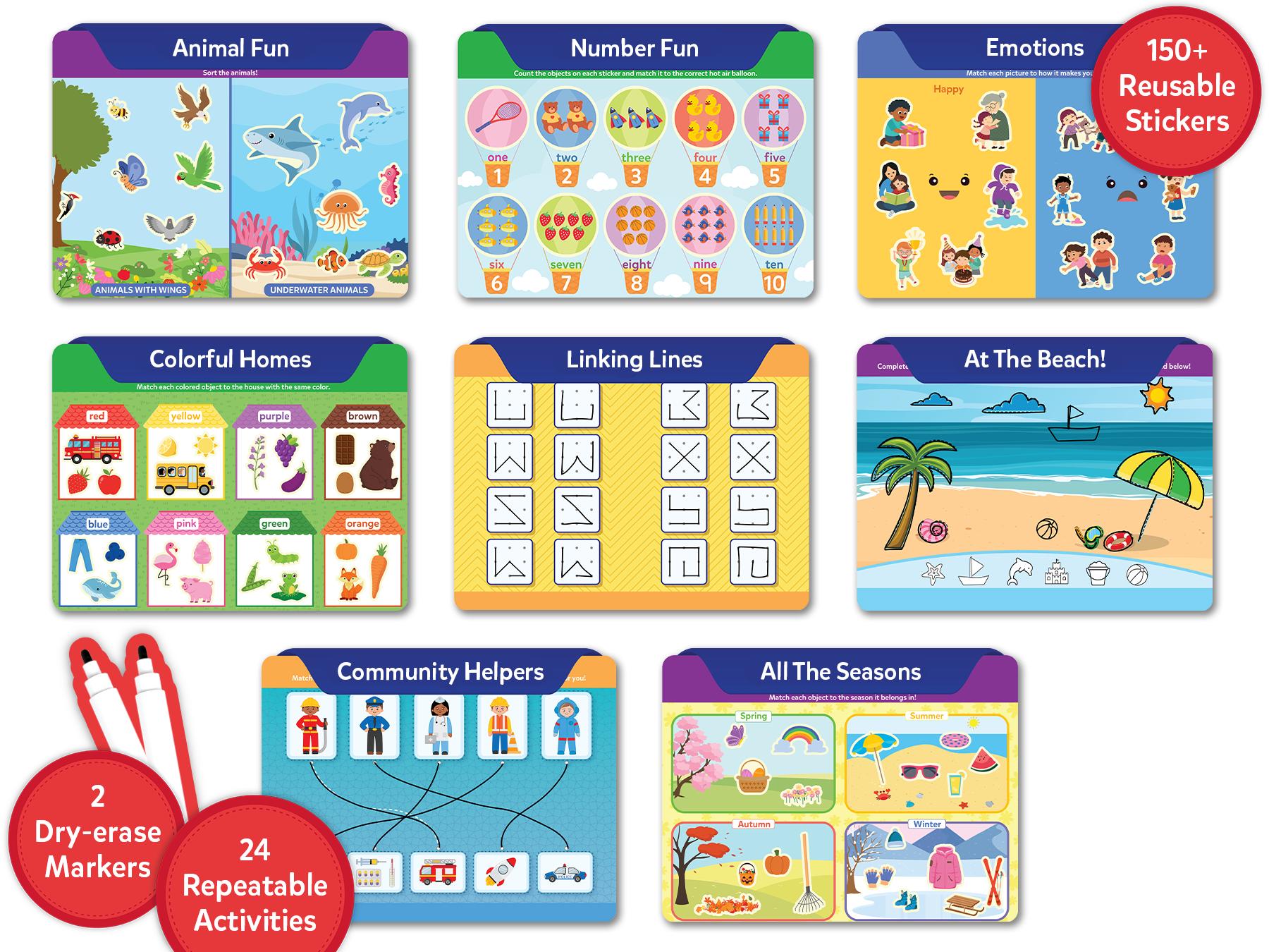 Skillmatics Preschool Busy Books Language Toys, Montessori Busy Board, Educational Learning Flash Cards, Sensory Toys, Creative Learning & Fun Activities, Gift for Toddlers for Ages 3, 4, 5, 6