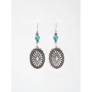 Adaline Western Acrylic Beaded Concho Earrings