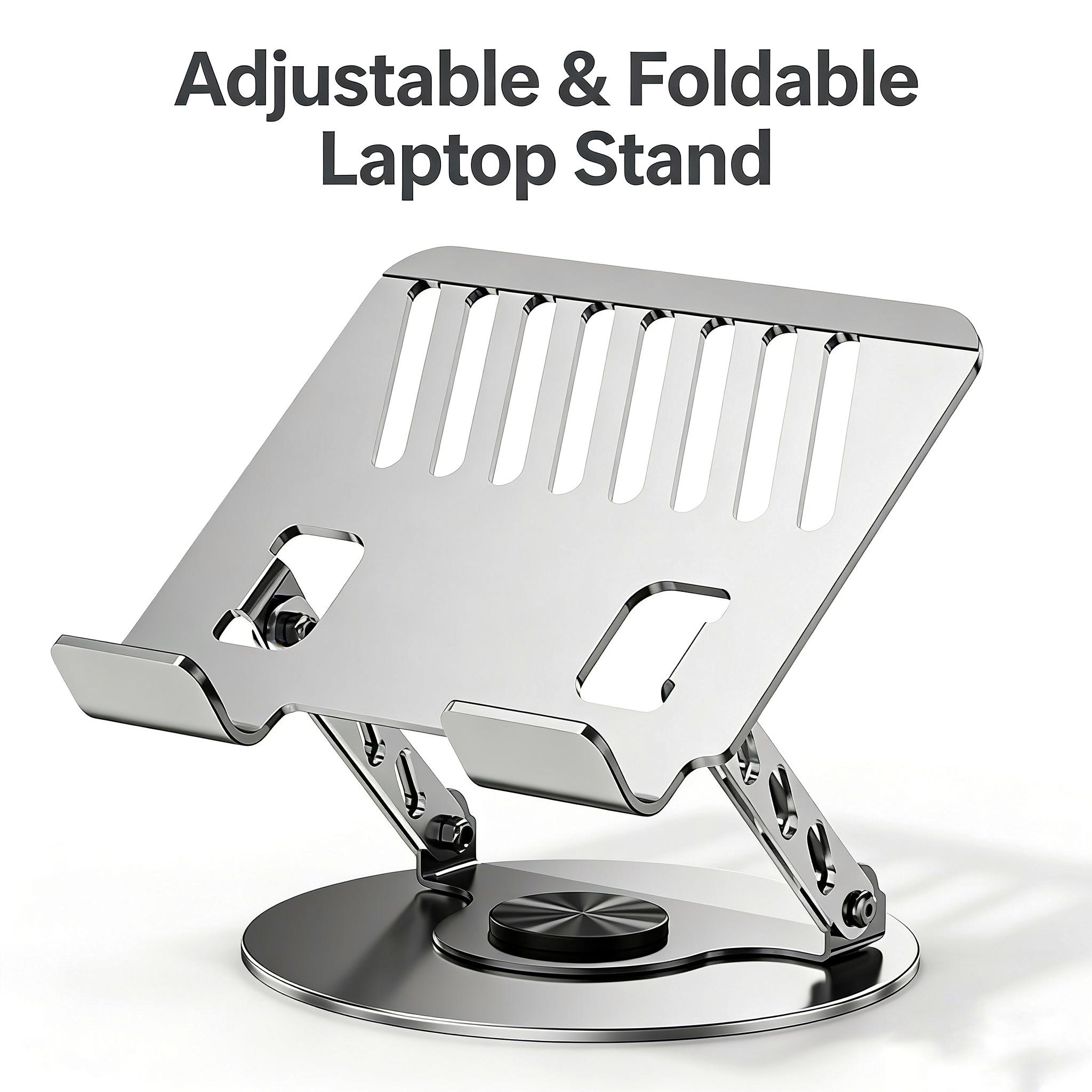 360° Rotatable Tablet Stand Adjustable Foldable Desktop Notebook Stand Holder for 10-17 Inch Laptop Tablet(Large)
