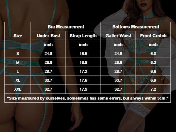 Avidlove Garter Lingerie Sets for Women Lace With Removable Choker Floral Embroidered Underwire Lingerie