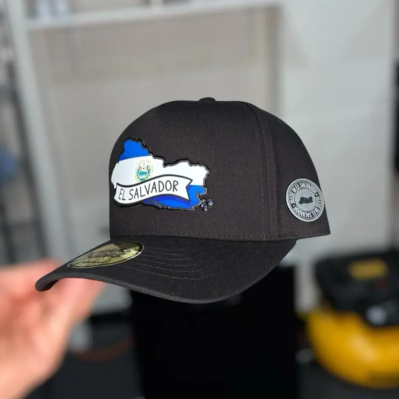 El Salvador National Emblem License Plate Adjustable SnapBack Hat, High Quality Hat for Men, Stylish Gift Accessory with Snap Closure, License Plate Hats