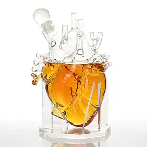 Heart Decanter Whiskey & Wine Decanter Set (750 ML)