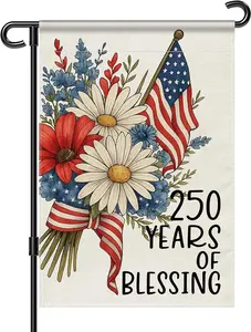 Blessing 250th Anniversary America Garden Flag, 250 Anniversary USA Flag Patriotic 250 Year Banner 4th of July Yard Sign 1776-2026 Commemorative Double-Sided Waterproof Garden Flag