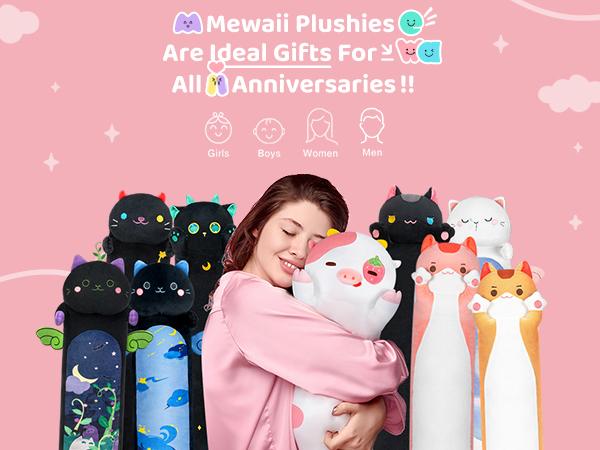 [100+ Styles] MeWaii Mystery Plush Bag – Cute Kawaii Stuffed Toys, Loooong & Mushroom Family Plushie Series, Surprise Gift for Kids, Girls, Boys, Halloween, Birthday Gift